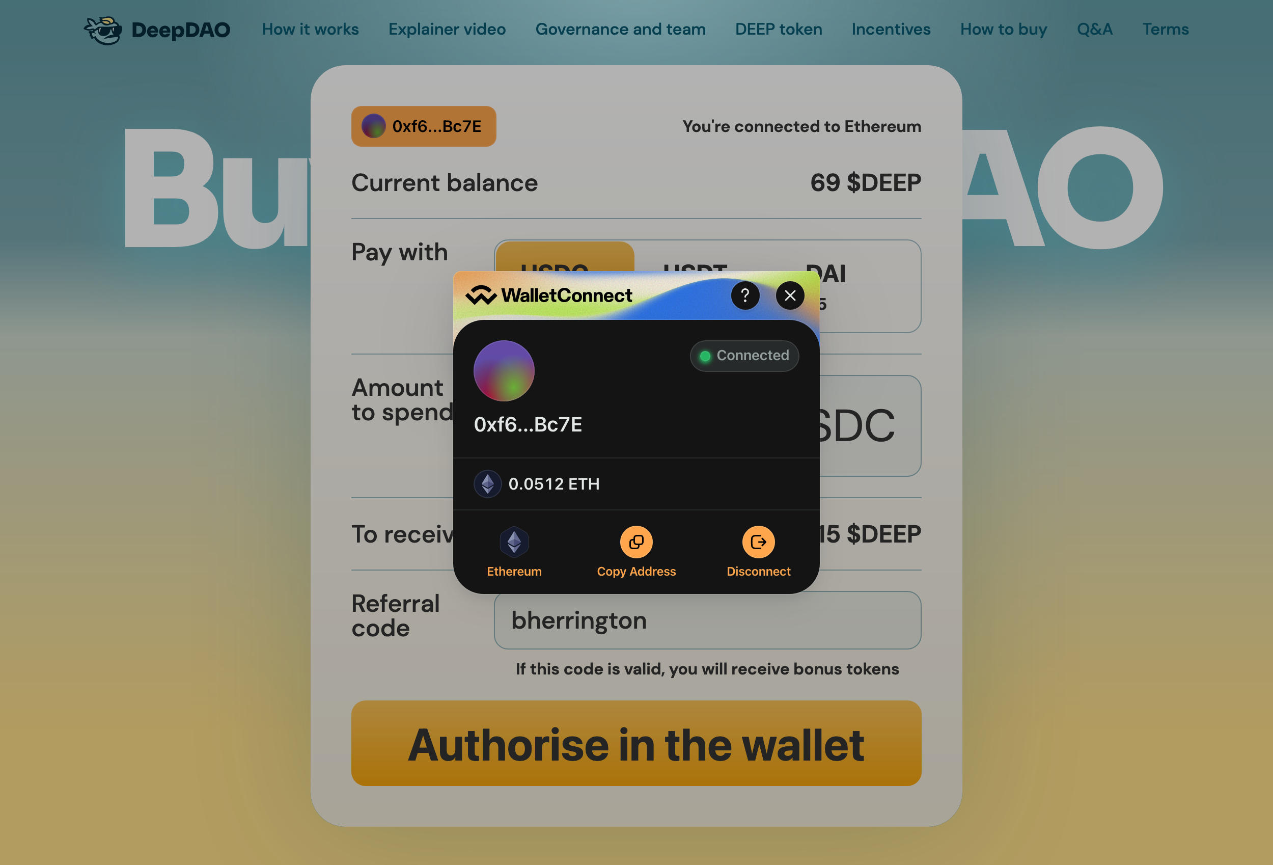 Wallet Connect integration